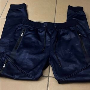 🔥5 for 20🔥 Navy Camouflage Joggers with Zipper Pockets